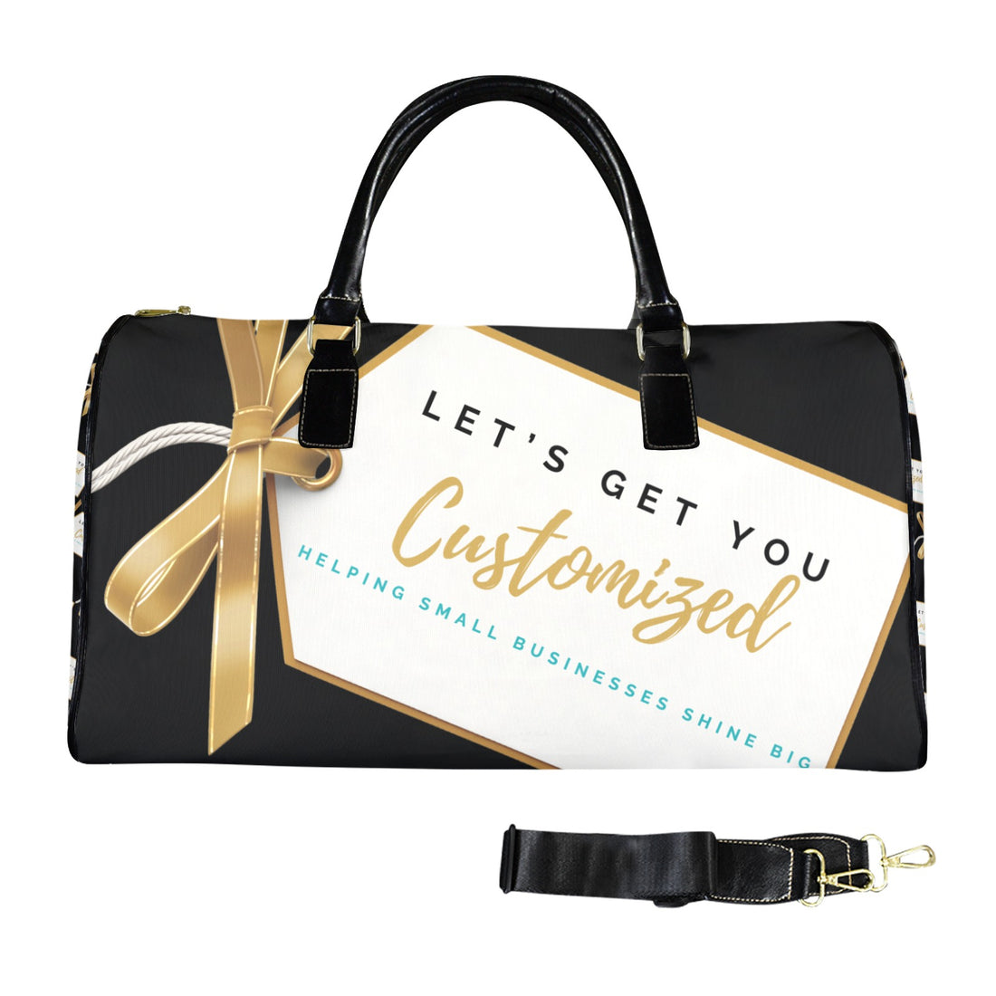 LGYC Luxe Custom Travel Bag — Personalized Logo, Photo & Text Travel Duffle