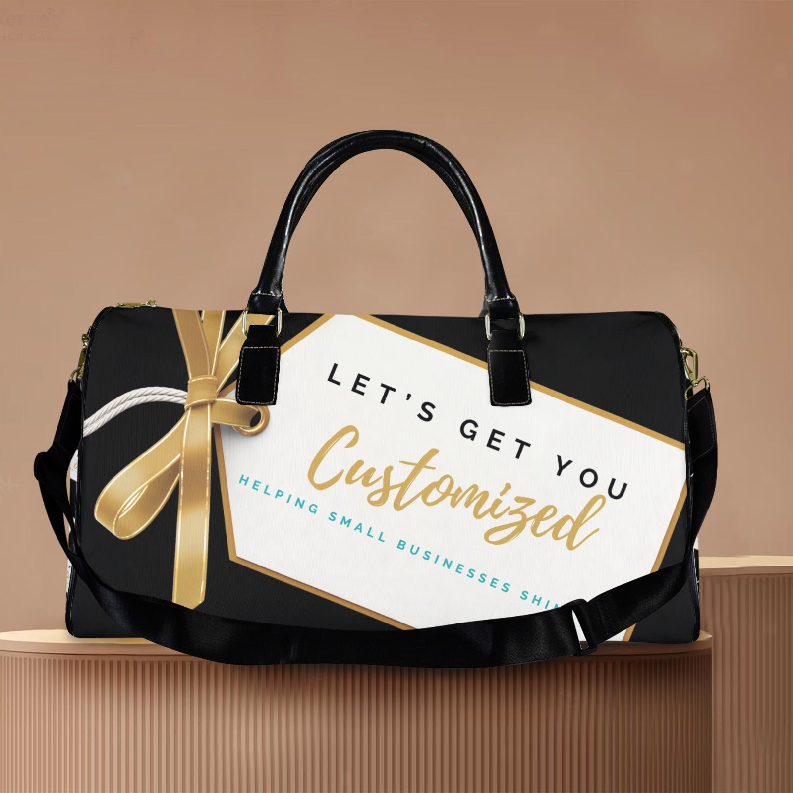 LGYC Luxe Custom Travel Bag — Personalized Logo, Photo & Text Travel Duffle