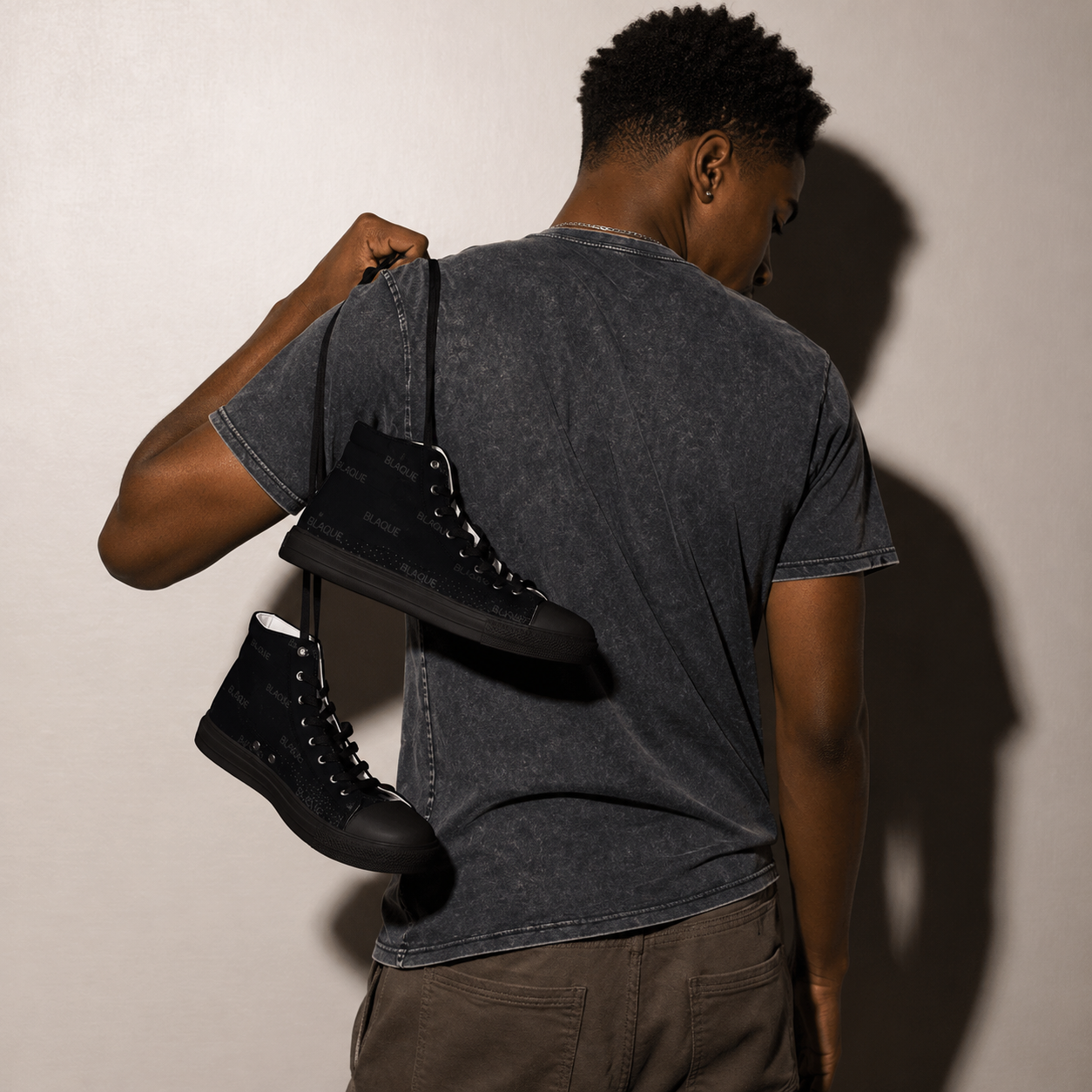 BLAQUE Men's High-Top Canvas Sneakers