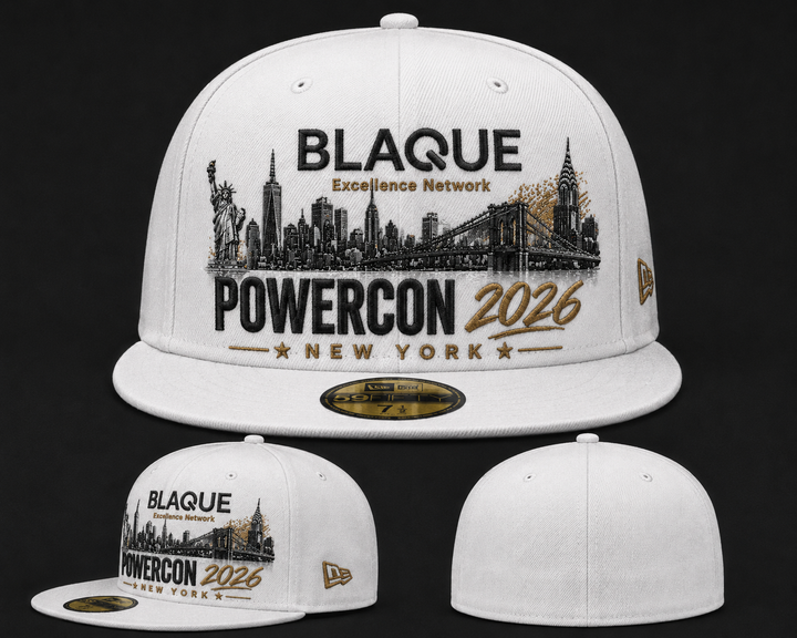 PRE-ORDER: Limited Edition BLAQUE POWERCON 2026 Fitted Hat 🗽🧢✨