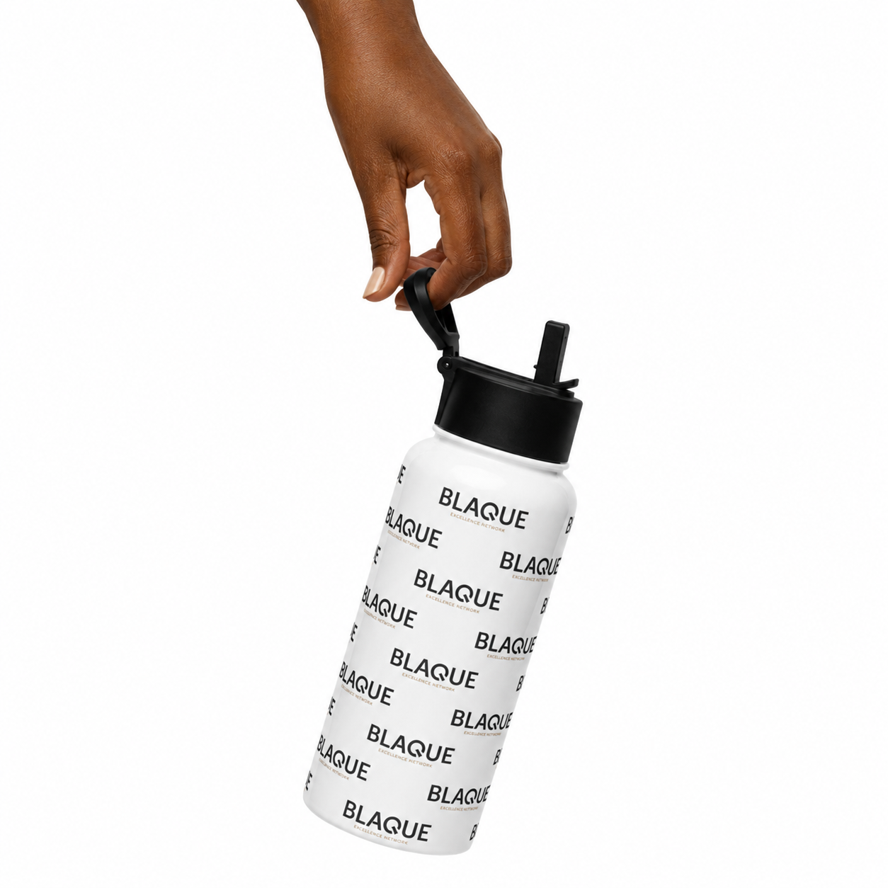 BLAQUE Excellence Stainless Steel Water Bottle With A Straw Lid