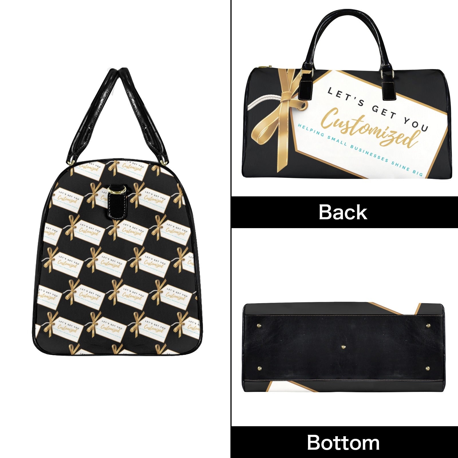 LGYC Luxe Custom Travel Bag — Personalized Logo, Photo & Text Travel Duffle