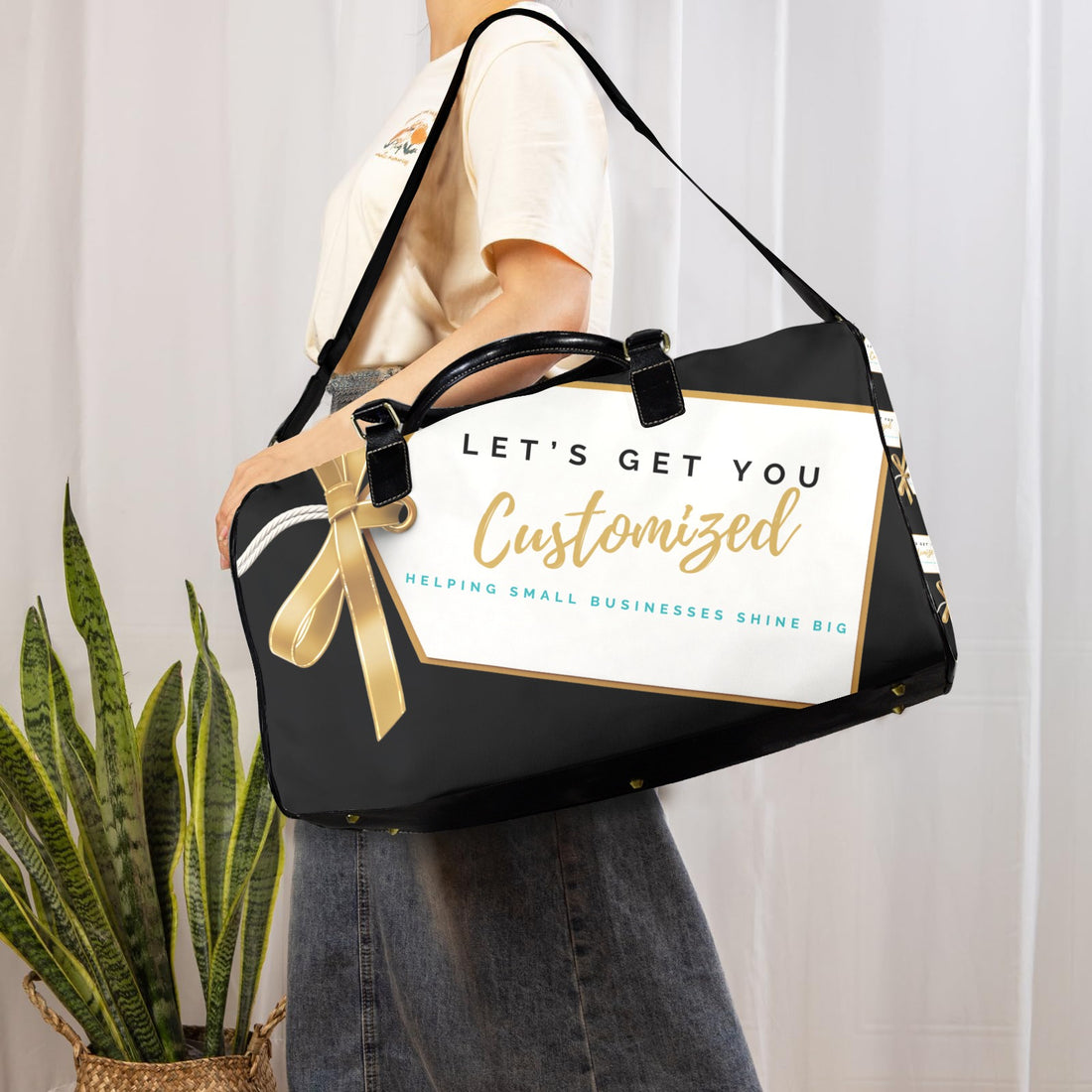 LGYC Luxe Custom Travel Bag — Personalized Logo, Photo & Text Travel Duffle