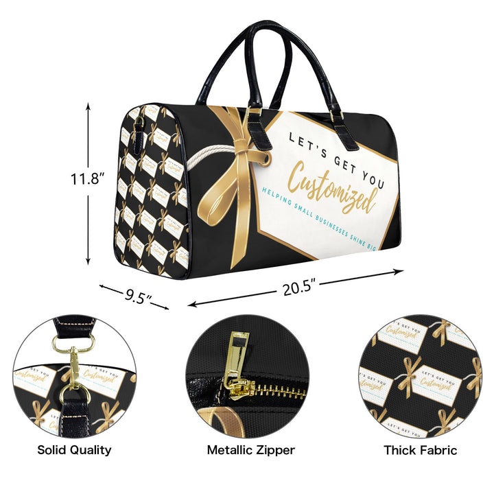 LGYC Luxe Custom Travel Bag — Personalized Logo, Photo & Text Travel Duffle