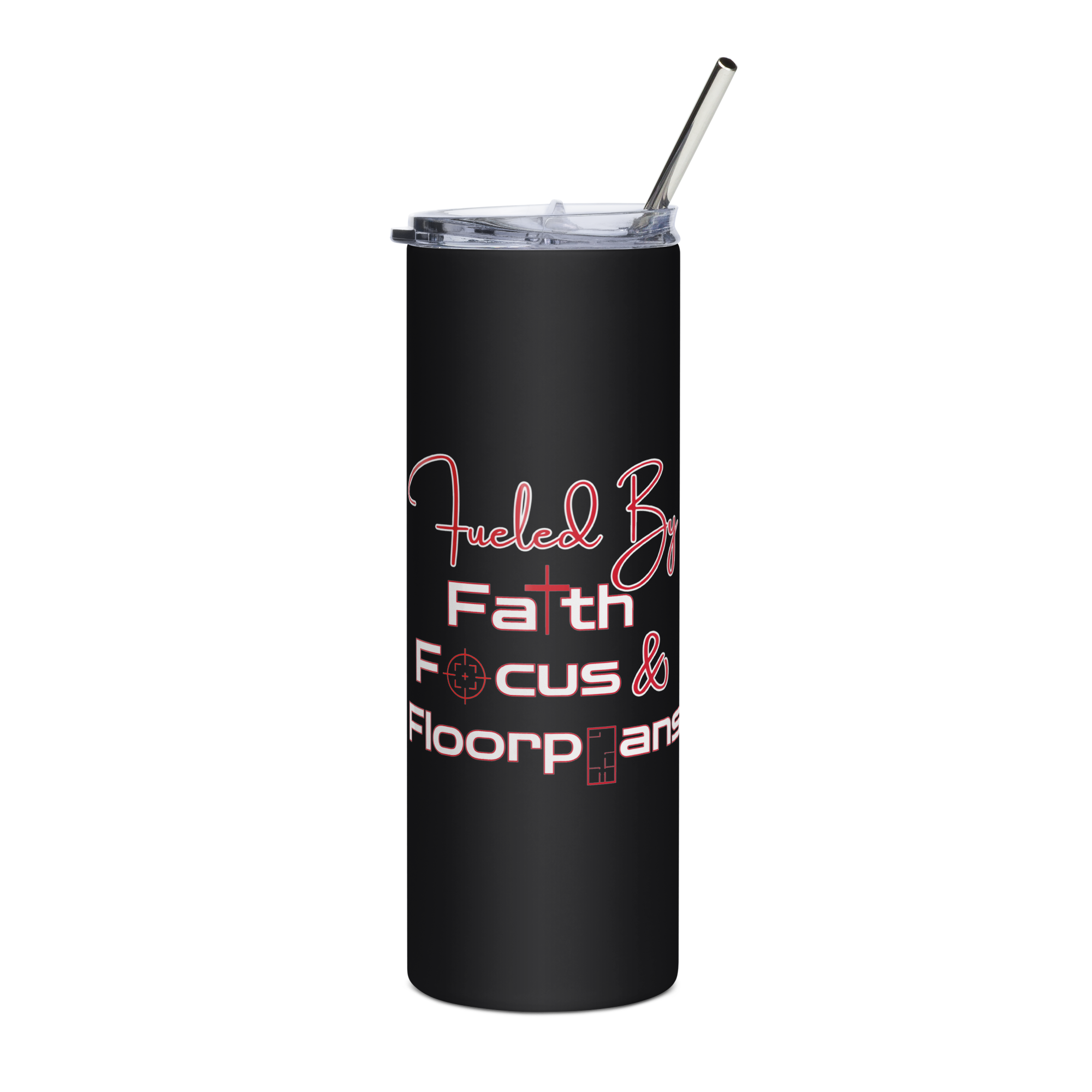 Faith, Focus, & Floorplans Stainless Steel Tumbler